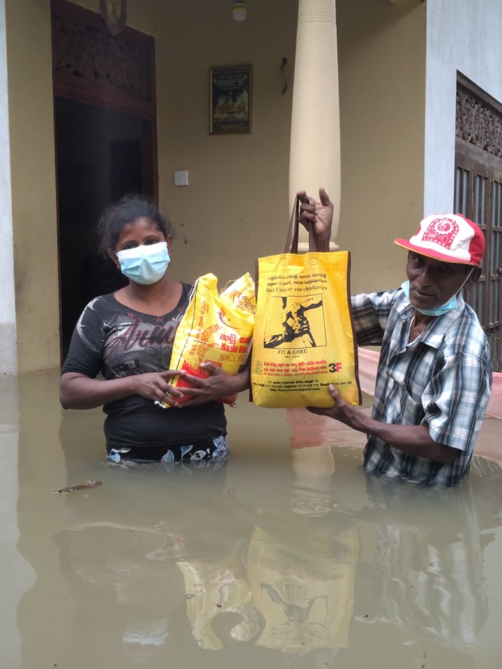 FTZ GSEU union provides relief to workers in flooded boarding houses